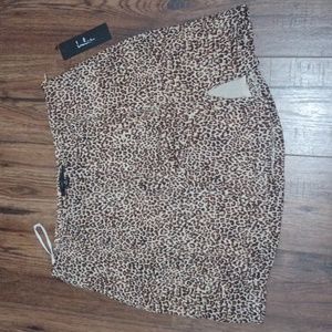 Print Lulus skirt animal print bohemian western contemporary size medium